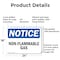 Signmission Non-Flammable Gases OSHA Notice Sign, Aluminum, 24in W x 18in L, 2PK OS-2PACK-NS-A-1824-L-15064 - alternate 2